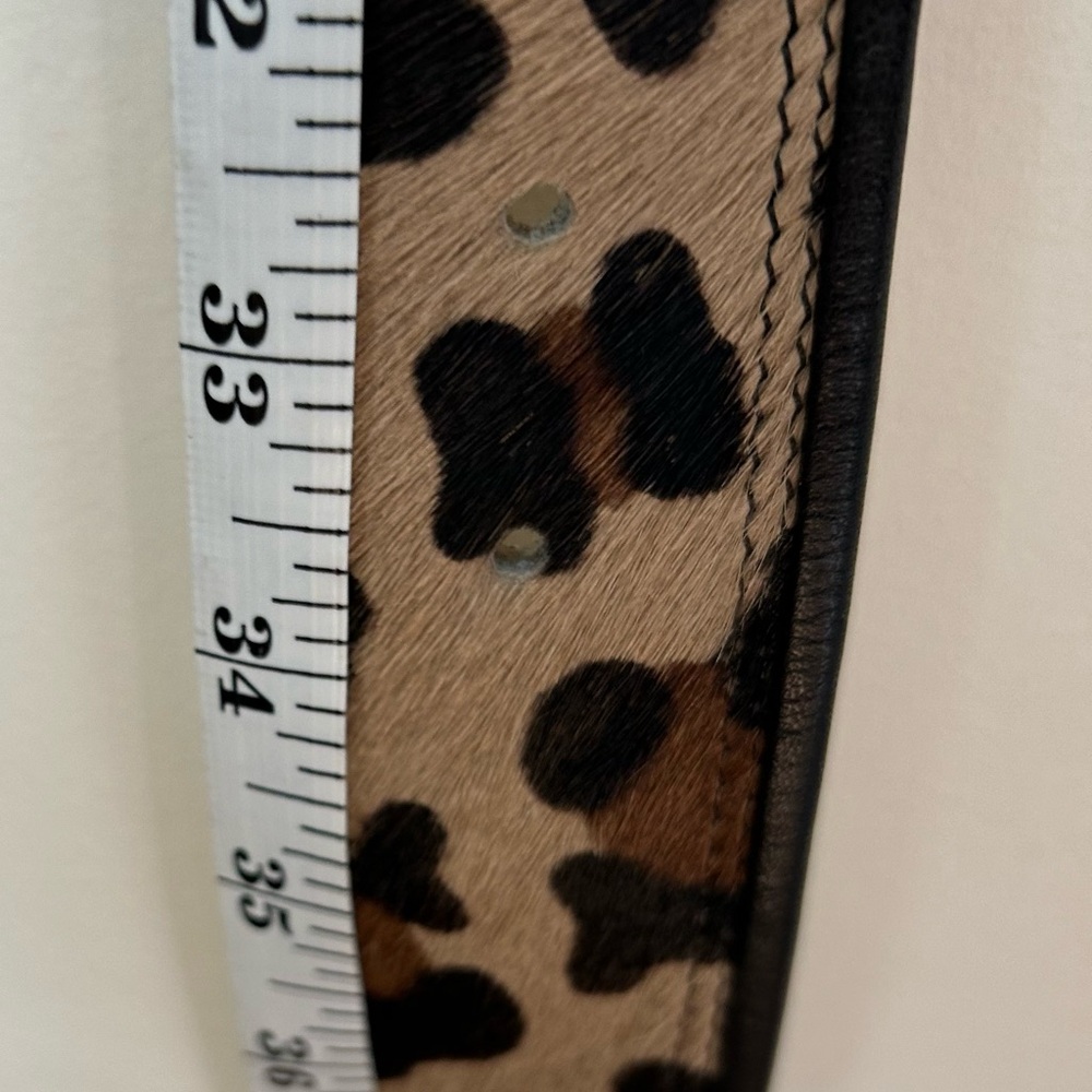 [MERETE FONNESBERG] pony hair animal print belt NWOT